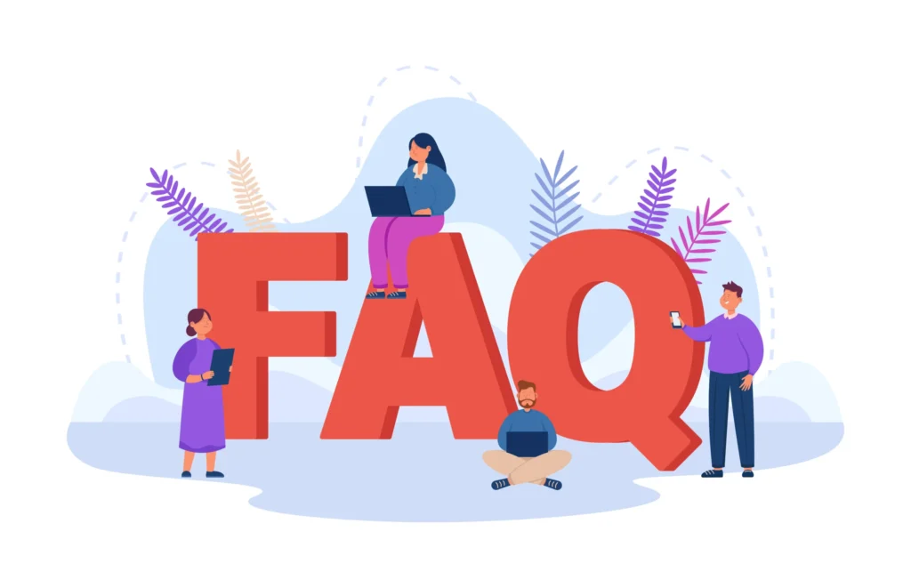 Tiny-business-people-with-giant-FAQ-letters